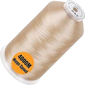 New brothread 4000M Huge Spool Embroidery Machine Thread - Beige