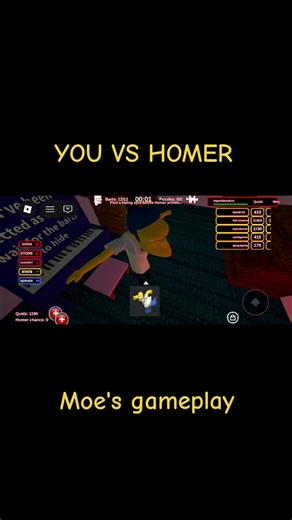 Mastering You vs Homer in Roblox Gameplay