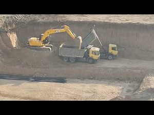 Heavy Machines Building Foundation – JCB Digging and Trucks Hauling: The Building Machines