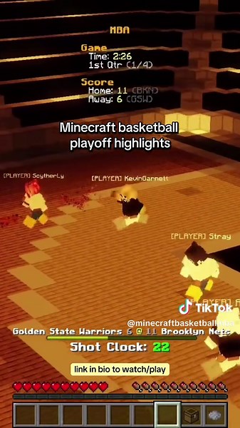 Minecraft Basketball Highlights featuring Golden State Warriors