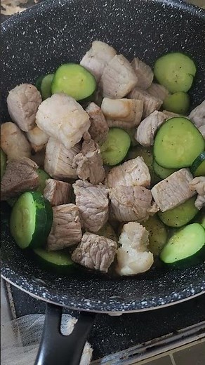 きゅうりと豚肉炒め