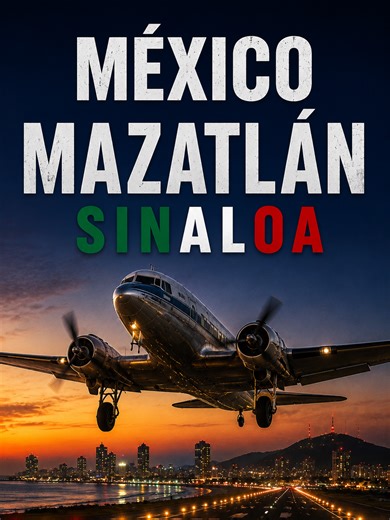 DC-3 Sunset Landing in Mazatlán, Sinaloa
