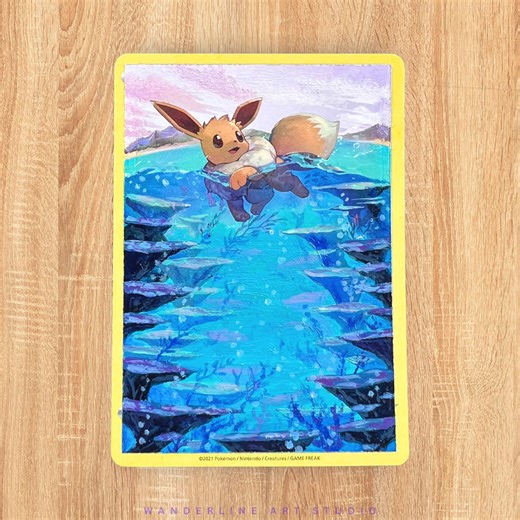 Custom Eevee Pokémon Card Painting Tutorial
