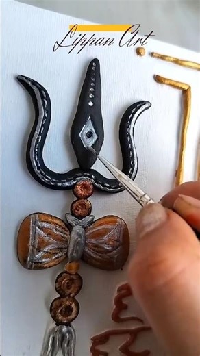 DIY Lippan Art | temple decor #diy #lippanart #shivratri #shiva #craft #diycrafts #shorts #handmade