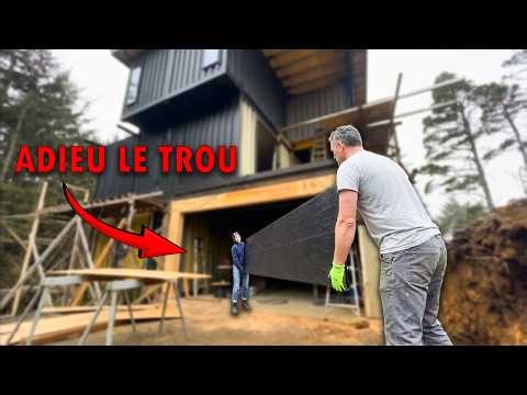 INSTALLER UNE GRANDE PORTE DE GARAGE SECTIONNELLE ! DANS NOTRE MAISON CONTAINER #autoconstruction