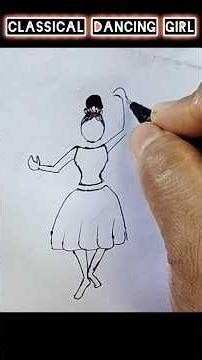 How to Draw a Classical Dance Girl | Simple Dancing Girl Drawing Animation |#shorts