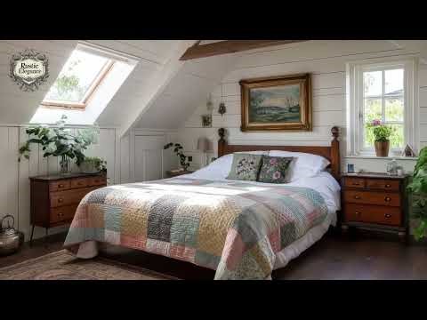 English Country Cottage Charm: Maple Wood Tones & Floral Accents