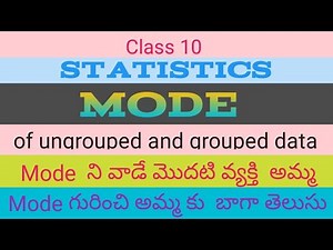 Finding the mode of ungrouped and grouped data