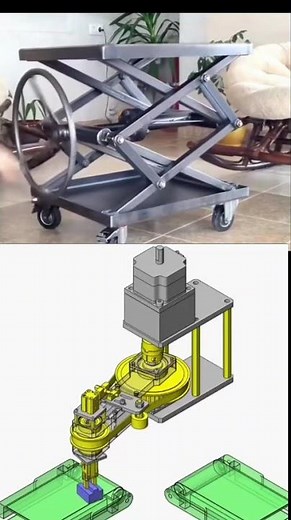 Scissor Lift Mechanism Explained | Mechanical Engineering Design & Working Animation #viral #machine
