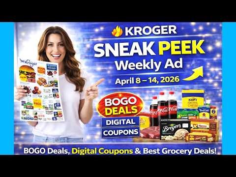 Kroger SNEAK PEEK Weekly Ad April 8 – 15, 2026 (4/8 – 4/14/26) 🔥BOGO Deals, Digital Coupons,