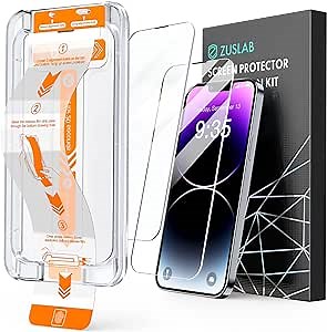 Zuslab for iPhone 14Plus/13 Pro Max Screen Protector Tempered Glass with Easy Auto-Align Install Kit, [Dust Proof] [Bubble Free] [Anti-Fingerprint] [Full Coverage] Case Friendly for iPhone 2022 6.7’’ - 2 Pack