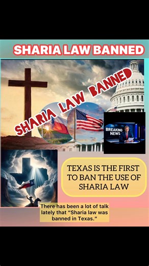 One nation, one Constitution, one law. There has been a lot of talk lately that “Sharia law was banned in Texas.” In reality, there is no single law that says ‘Sharia is banned’ in those exact words. What Texas has done is make it clear that no foreign or religious law can override the U.S. Constitution or Texas state law. People are still free to practice their religion — Islam, Christianity, or any other faith. What Texas rejects is the idea of a separate legal system operating alongside Ameri