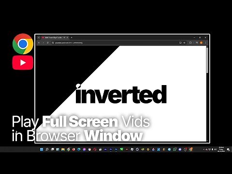 ⭐ MASTERCLASS: 🔵 How to Full Screen a Video in a Browser Window? | How to