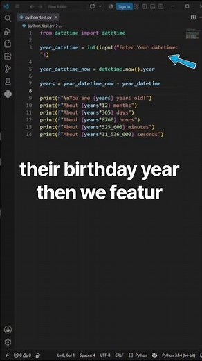 How to work with Datetime in Python #coding#programming#python#trending #foryou#fyp#بايثون#learning