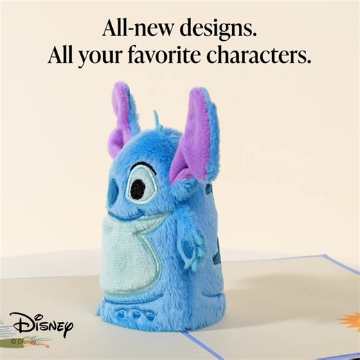 Disney fans, REJOICE! 💫 All-new designs featuring all your favorite characters—Mickey Mouse, Pooh, and Stitch! 🎈 | Lovepop Cards