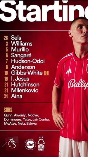 Lineups for Brighton v Forest at the American Express Stadium #premierleague #fyp #forest #brighton
