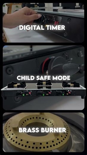 Never Burn Food Again! 3-Burner Gas Stove with Auto Shut-Off Timer