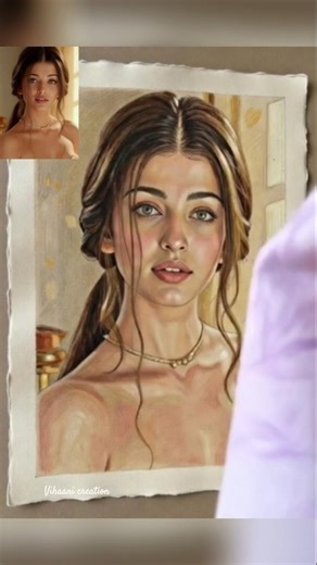 Realistic portrait art #aishwarya #art #portrait #artscraft #artdrawing #painting #artist