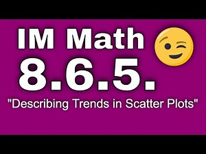 😉 8th Grade, Unit 6, Lesson 5 "Describing Trends in Scatter Plots" Illustrative Mathematics