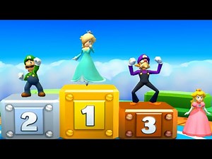 【マリオパーティスターラッシュ】ミニゲームロゼッタVsピーチVsルイージVsワルイージ(COM最強 たつじん)