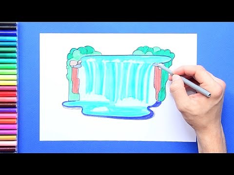How to draw the Niagara Falls