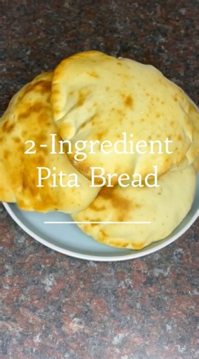 Easy 2 ingredient pita bread recipe at home