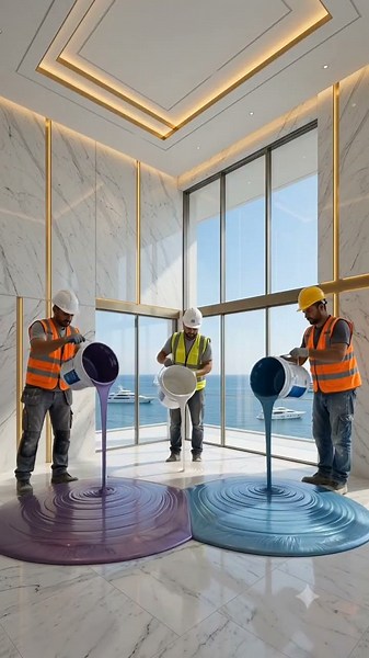 Epoxy Floor Coating Process | High Gloss Self-Leveling Epoxy Floor Transformation