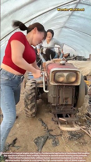 ​Manual Diesel Engine Starting: Walking Tractor Hand-Cranking and Mechanical Ignition Techniques