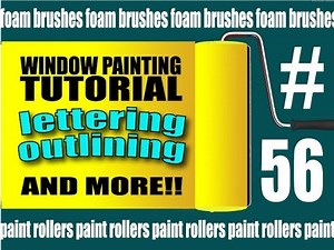 WINDOW PAINTING TUTORIAL # 56 Lettering, Outlining & more.