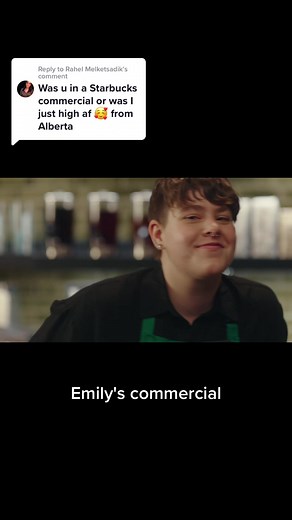 Replying to @Rahel Melketsadik YES! Both Emily and Jonny have been in Starbucks commercials. We have some talented performers on our staff 😊 #actors #baristas #starbucks #tvcommercial