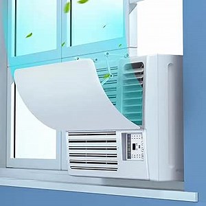 Window Air Conditioner Deflector, Air Conditioner Deflector for Window Units, Anti-Condensation, Prevent Direct Blowing, Free Cutting, Available in Winter and Summer(53x27cm)