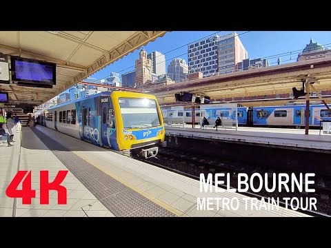 Metro Train Trip From Flinders Station to Caulfield Station | Frankston Line | Melbourne 4K