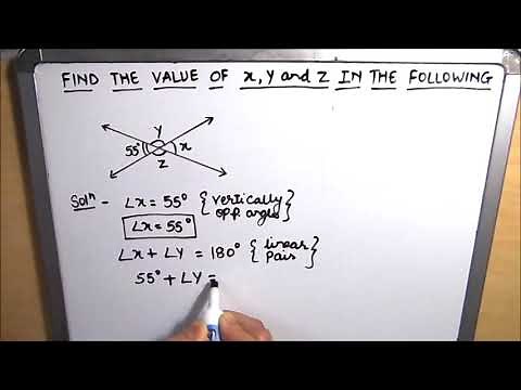 How to find the missing angles formed by intersecting lines / Finding angles between lines