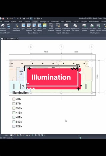 Basic Revit Tutorial: Average Estimated Illumination. Pero make lang sure na tama ang photometric data ng lighting fixture family mo. For more precise lighting analysis, I recommend using DIALux or similar software—I can make a tutorial on that too! #revit #electrical #mep #architecture #structure