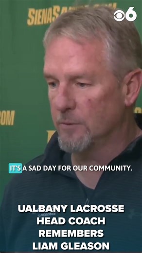 79K views · 727 reactions | UAlbany men's lacrosse head coach Scott Marr remembers his mentor, Siena men's lacrosse head coach Liam Gleason. Gleason died suddenly over the weekend. He was 41. MORE: https://cbs6albany.com/sports/content/siena-mens-lacrosse-head-coach-liam-gleason-dies-after-serious-accident-siena-college-siena-university-loudonville | WRGB CBS 6 News, Albany | Facebook