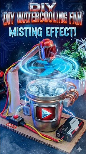 How To Make Diy Watercooling Fan With Dc Motor #experiment #shorts