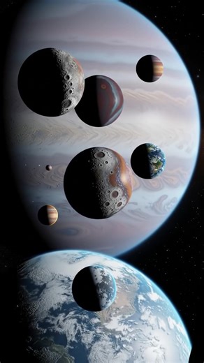 different types of exoplanets: gas giants, rocky planets, icy planets. #exoplanets #shorts #fyp #foryou #foryoupage #gasgiant #rockyplanet #iceplanet