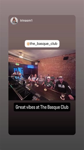 The Basque Club Taberna has been enjoying an incredible first week, thanks to the support of the community and the amazing patrons who have already become regulars—and friends of the place. That sense of connection is exactly what we hoped to create when we opened our doors, a place where everyone can come together, relax, and enjoy themselves. We truly appreciate the support and look forward to many more great moments with all of you. 🍻 #thebasqueclubtaberna #basque #cheers #Pedro
