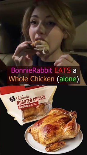 BonnieRabbit EATS a Whole Chicken ALONE #bonnierabbit #twitchclips #twitch #bonnie
