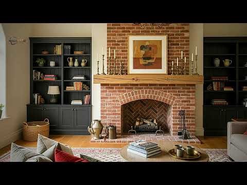 Contemporary Living Room Fireplace Design Live (Open-Plan Homes)