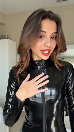 This Glossy Black Catsuit is INSANE #latex #catsuit #fashion