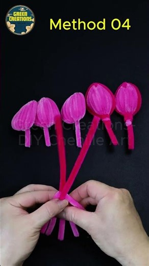 🌷 5 Tulip Petal Ideas with Pipe Cleaners – Idea #4 is STUNNING 😍