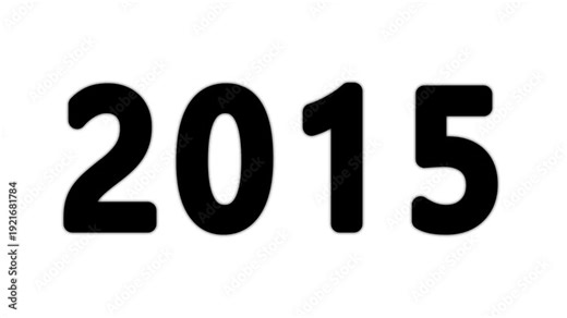 2000 to 2030 year simple countdown animation. Simple Count up new year from 2000 to 2030 animation black background.