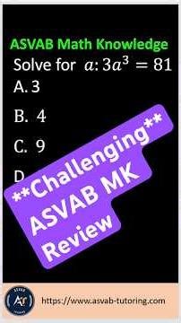 Important ASVAB math Knowledge Review. #asvab #maths #asvabtutoring #mathskills