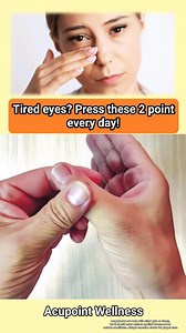 If you feel Dry or tired eyes? Just massage these two acupressure points daily to relieve strain and improve clarity #eyecare #acupressure #naturaltips #TCM #healthylifestyle | Acupoint Wellness