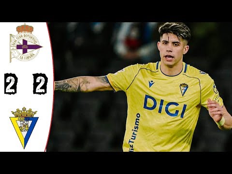 Deportivo La Coruna vs Cadiz 2-2 Resumen | LaLiga 2 - 2025/2026