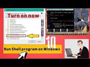 Run shell/unix programme on windows10