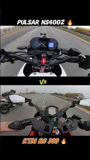 KTM RC 390 VS PULSAR NS400Z 🔥DRAG RACE 🥵#shorts #ktmrc390 #ns400z #dragrace