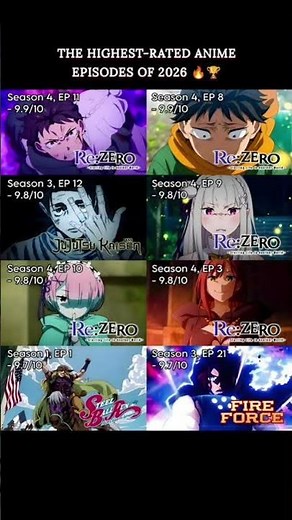 The Highest-Rated Anime Episodes of 2026 Are Finally Here!🔥