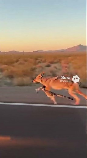 Roadrunner vs Coyote in REAL LIFE Running at 66 MPH! 😱